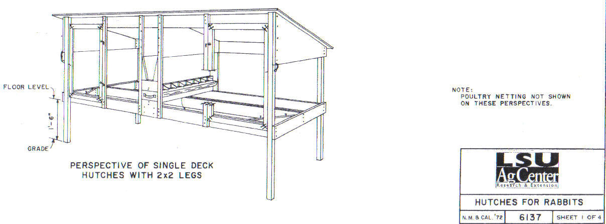 What are some plans for constructing a rabbit hutch?