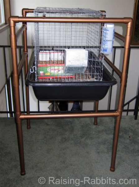 Tall Indoor Rabbit Hutch PVC Frame and Wire Cage