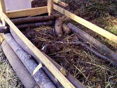 Compost Piles under Hutches