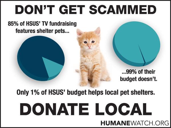 HumaneWatch.org warns about the advertising scams of HSUS