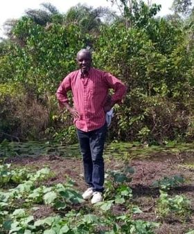 Mr. James Juwle grows rabbit forages in Liberia. Mr. James Juwle grows rabbit forages in Liberia.