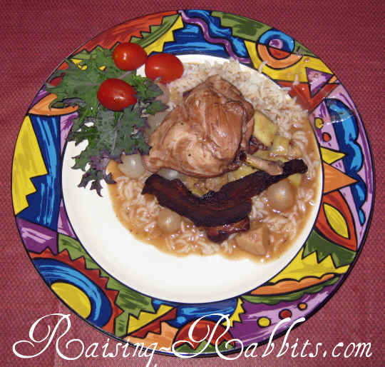 Delicious lappin in wine sauce